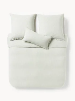 Funda nórdica de lino lavado con rayas finas Rinna