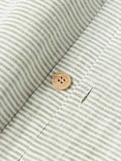 Funda nórdica de lino lavado con rayas finas Rinna