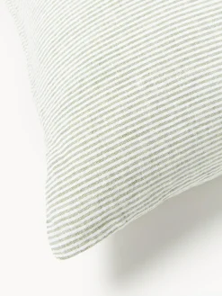 Funda nórdica de lino lavado con rayas finas Rinna