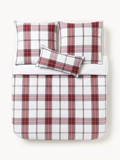 Funda nórdica de percal a cuadros con ribete Scarlet