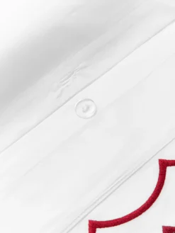 Funda nórdica de percal con dobladillo bordado Atina