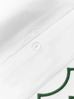 Funda nórdica de percal con dobladillo bordado Atina