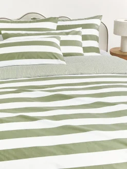 Funda nórdica doble cara de algodón a rayas Lorena