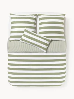 Funda nórdica doble cara de algodón a rayas Lorena