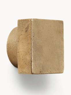 Gancho de pared de latón con efecto envejecido Square