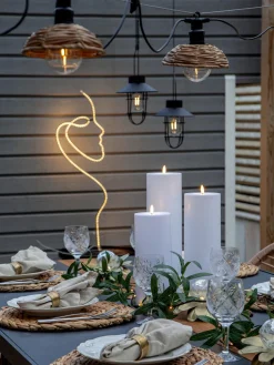 Guirnalda de luces LED para exterior Cesta