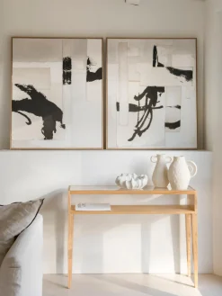 Impresión artesanal en lienzo con marco de madera Tokyo