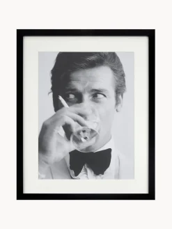 Impresión digital enmarcada James Bond Drinking