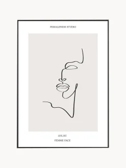 Impresión digital enmarcada Femme Face