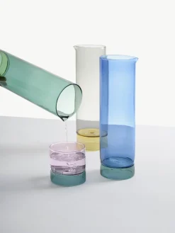 Jarra artesanal de vidrio Bamboo Groove, 1,2 L