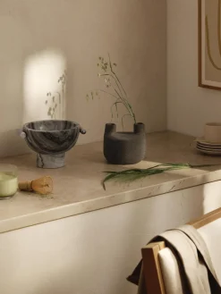 Jarrón artesanal con esmalte reactivo Wide, 30 cm