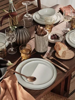 Jarrón artesanal con esmalte reactivo Wide, 30 cm