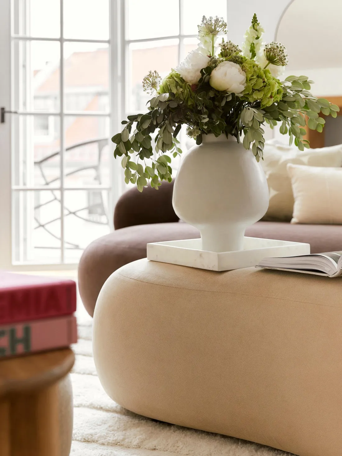 Jarrón artesanal de diseño de gres Saki, 40 cm