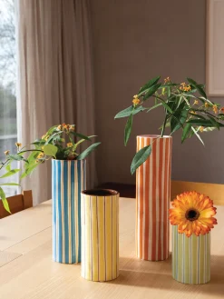 Jarrón artesanal de porcelana Ray, 29 cm