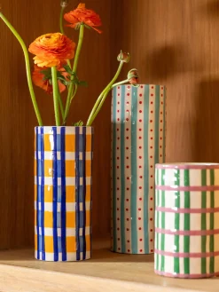 Jarrón artesanal de porcelana Clash, 13 cm