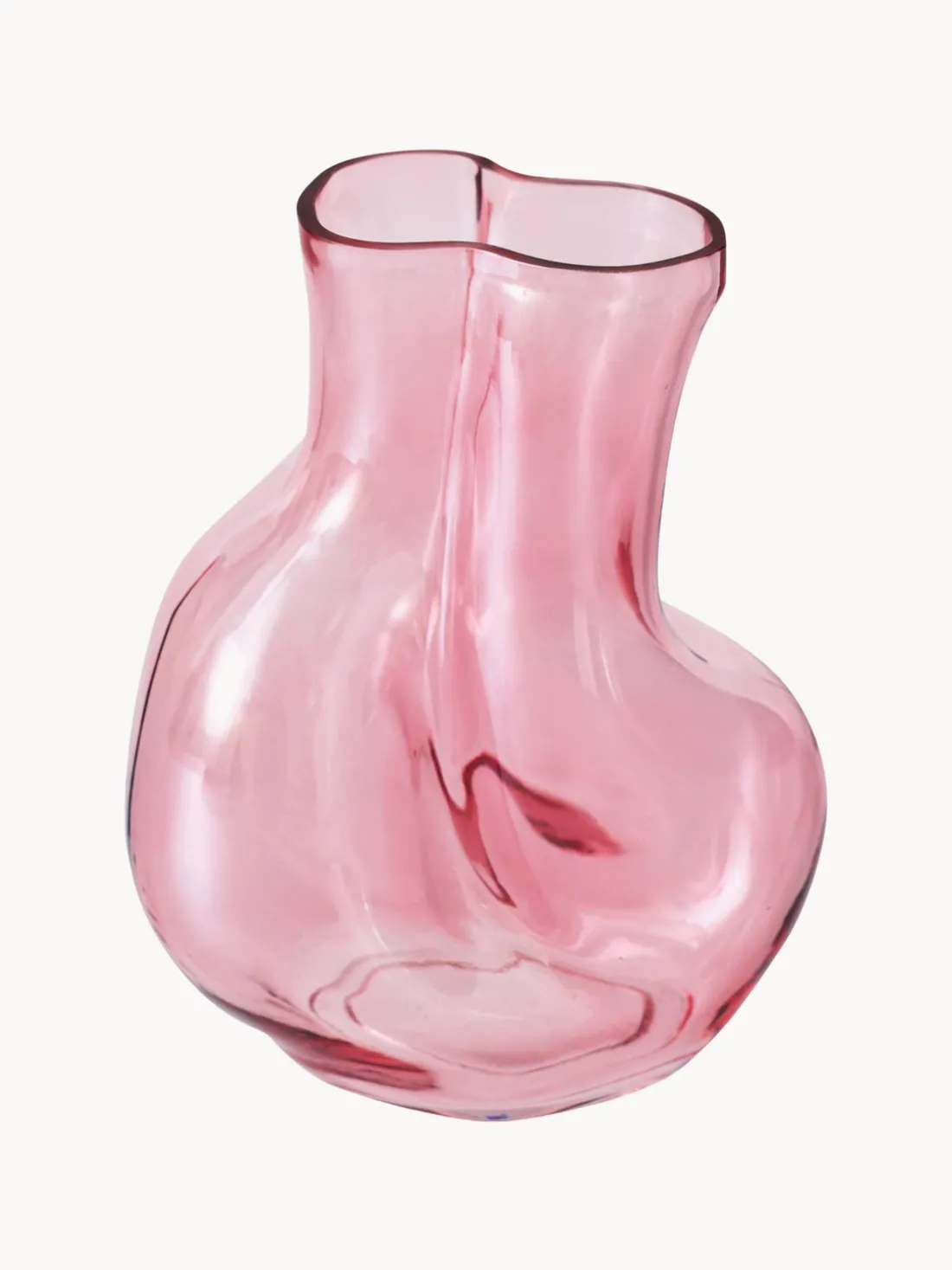 Jarrón artesanal de vidrio Gleam, 22 cm