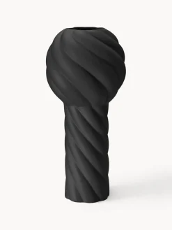 Jarrón de cerámica pintado a mano Twist Ball, 34 cm