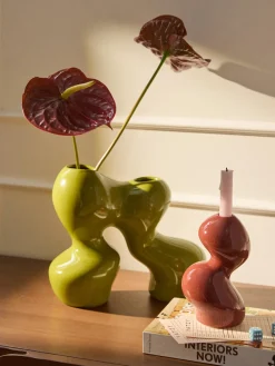 Jarrón de gres Madhuri, 25 cm