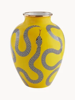 Jarrón de porcelana con detalle de oro Eden, 27 cm