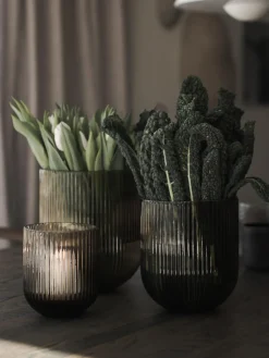 Jarrón de vidrio Simple Stripe, 22 cm