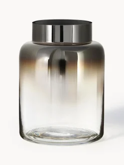 Jarrón de vidrio soplado Uma, 20 cm