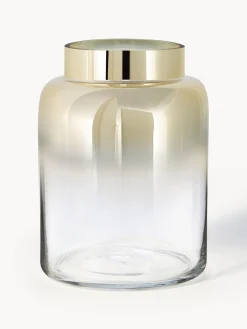 Jarrón de vidrio soplado Uma, 20 cm