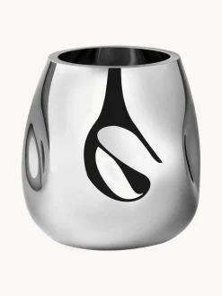 Jarrón pequeño de vidrio soplado artesanalmente Mirror, 17 cm