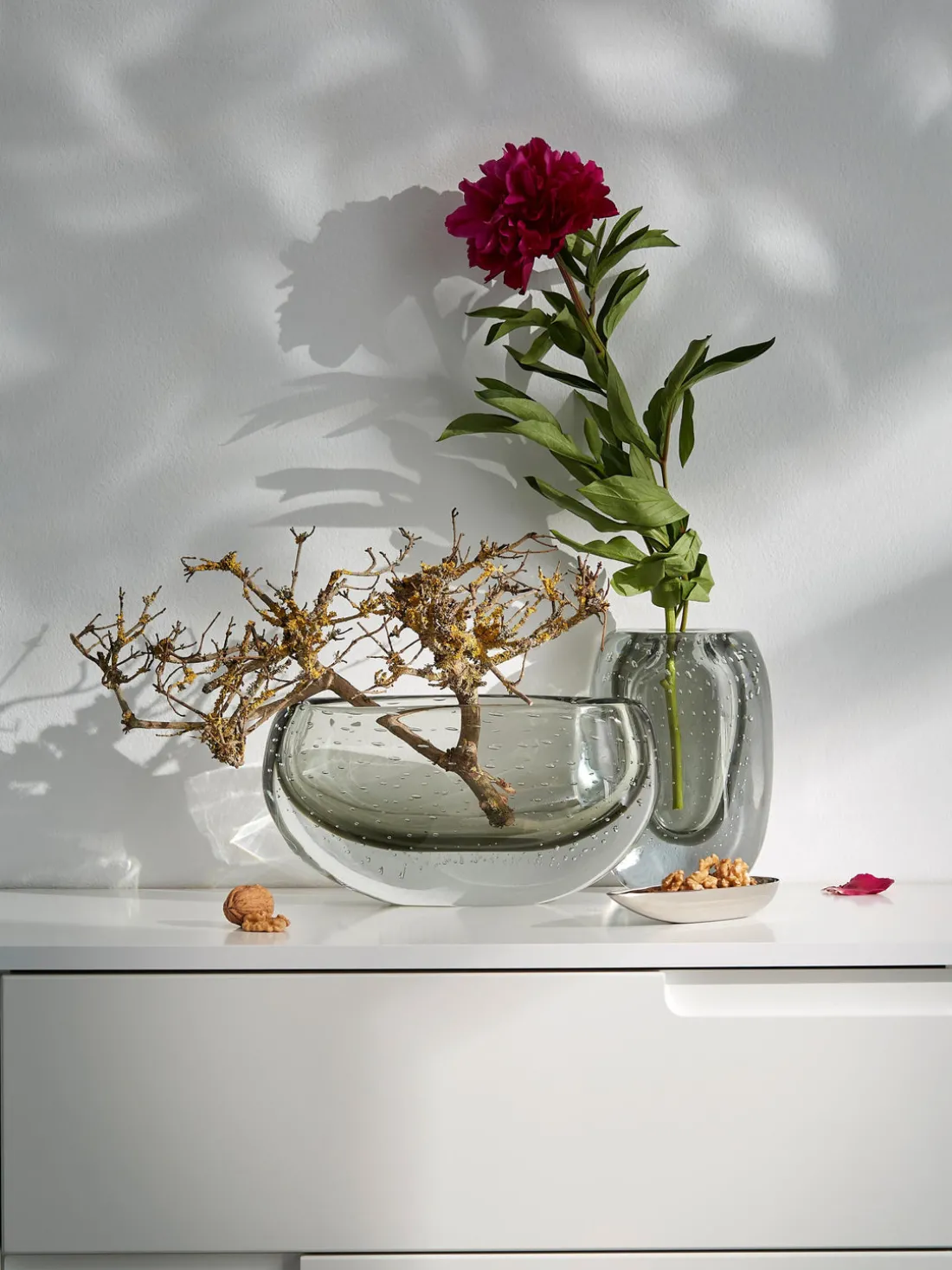 Jarrón soplado Amara, 20 cm