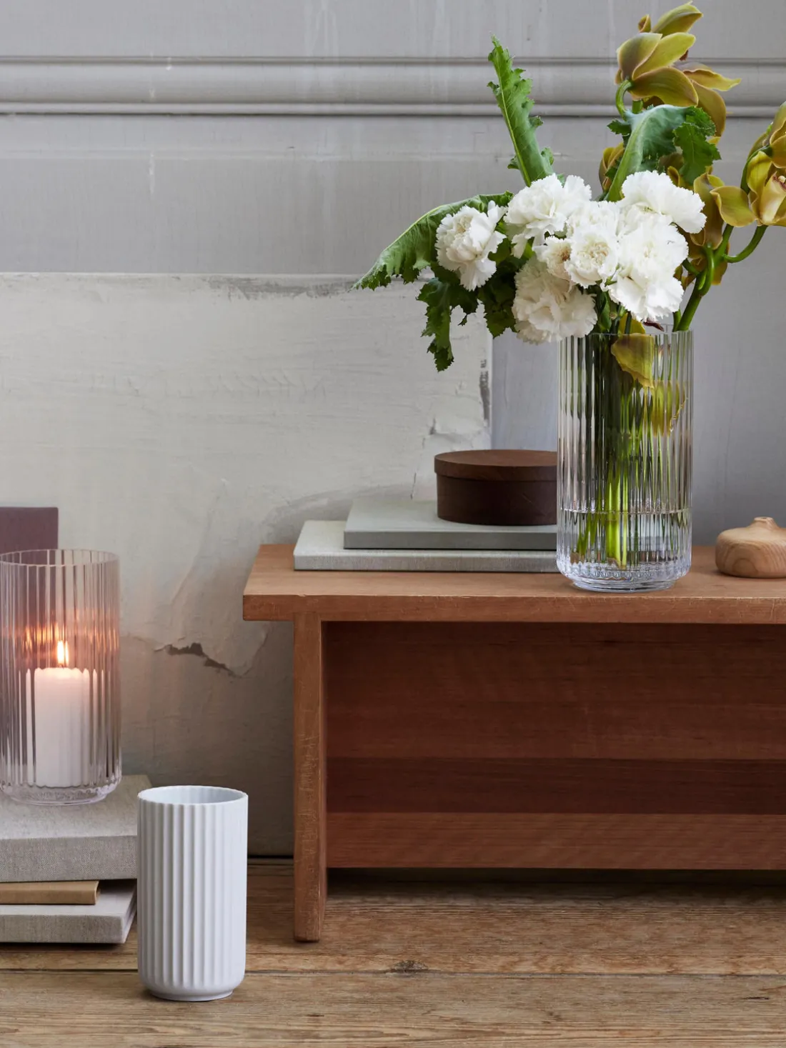 Jarrón soplado artesanalmente Lyngby, 21 cm