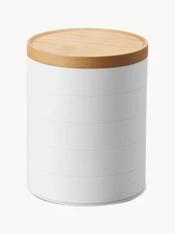 Joyero con tapadera de madera Tosca, 5 niveles