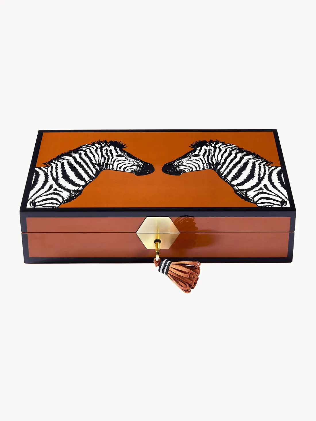 Joyero de madera Zebra