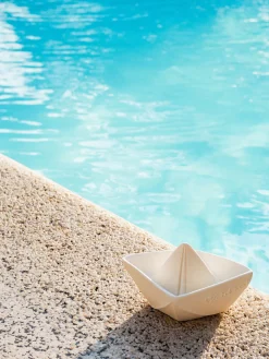 Juguete de baño artesanal Origami Boat