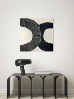 Lienzo pintado a mano Black Circles