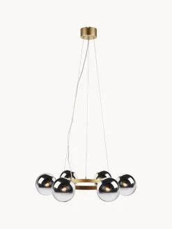 Lámpara araña de cristal espejado Circle