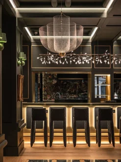 Lámpara de araña LED regulable Meshmatics