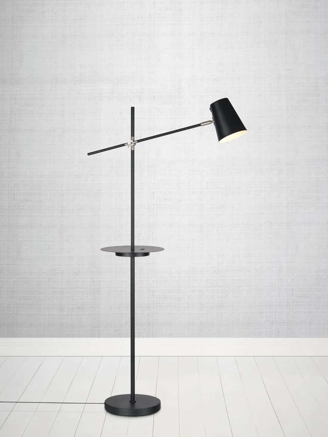 Lámpara de lectura con estante y estación de carga Linear