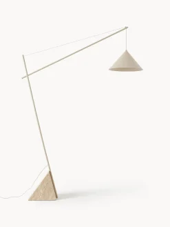 Lámpara de lectura grande de travertino Reyna