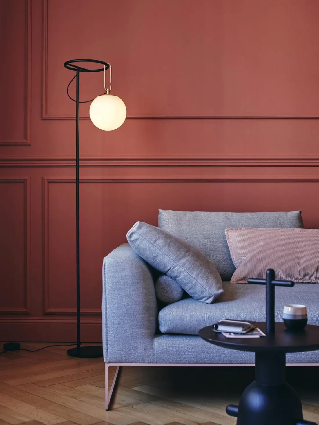 Lámpara de lectura grande soplada artesanalmente nh