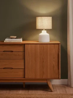 Lámpara de mesa artesanal de cemento Ike