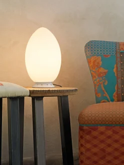 Lámpara de mesa artesanal Uovo, tamaños diferentes