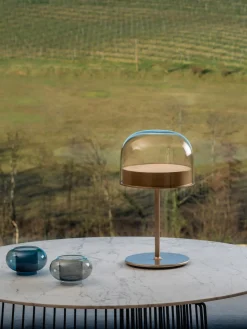 Lámpara de mesa artesanal LED regulable Equatore