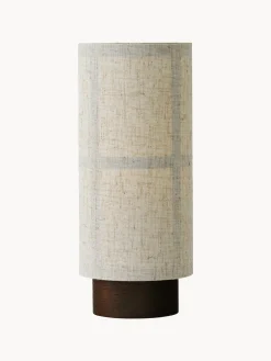 Lámpara de mesa artesanal de lino regulable Hashira, portátil