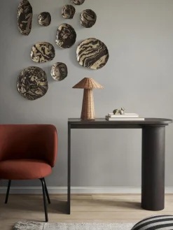 Lámpara de mesa artesanal de ratán Dou