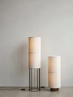 Lámpara de mesa de lino artesanal regulable Hashira