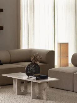 Lámpara de mesa de lino artesanal regulable Hashira