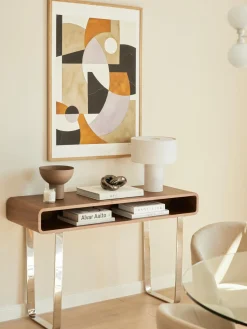 Lámpara de mesa de lino Ron