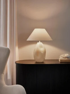 Lámpara de mesa de vidrio opalino Xilia