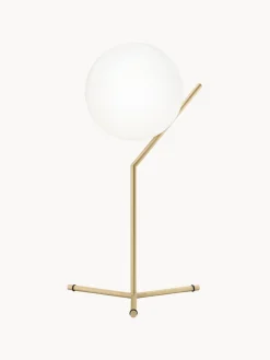 Lámpara de mesa de vidrio soplada artesanalmente grande regulable IC Lights