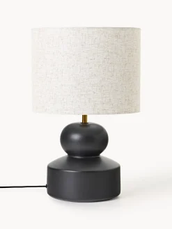 Lámpara de mesa grande de cerámica Georgina