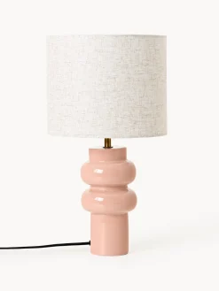 Lámpara de mesa grande de cerámica Christine